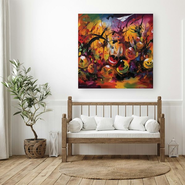 Warren Reed Abstract Halloween Painting Canvas