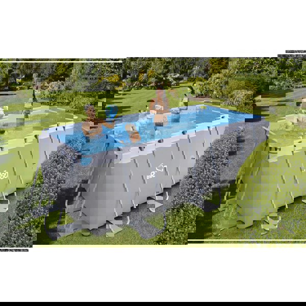 4x2m Premium Garden Swimming Pool Pump & Accessories Set 99cm Deep Kids Paddling - LoopsDirect