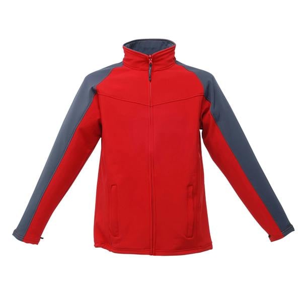 Regatta Professional Mens Wind Resistant Fleece Jacket - Classic Red/Seal Grey - 