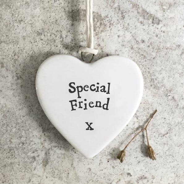 Special Friend Porcelain Hanging Heart Keepsake Gift