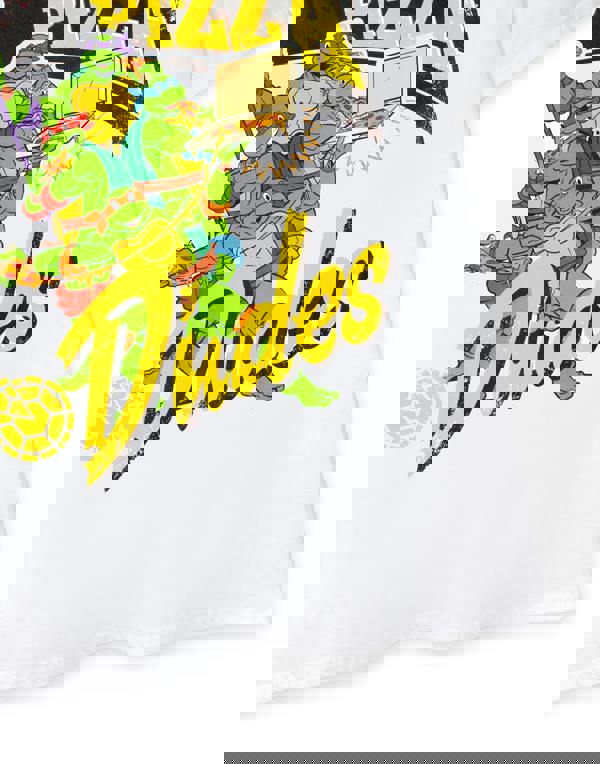 Teenage Mutant Ninja Turtles Mens White Pizza Dudes Short Sleeved T-Shirt