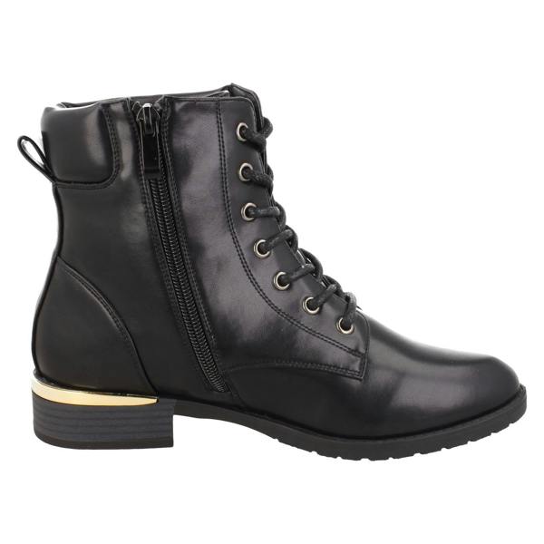 Spot On Ladies Spot On Mid Heel Ankle Boot F51198