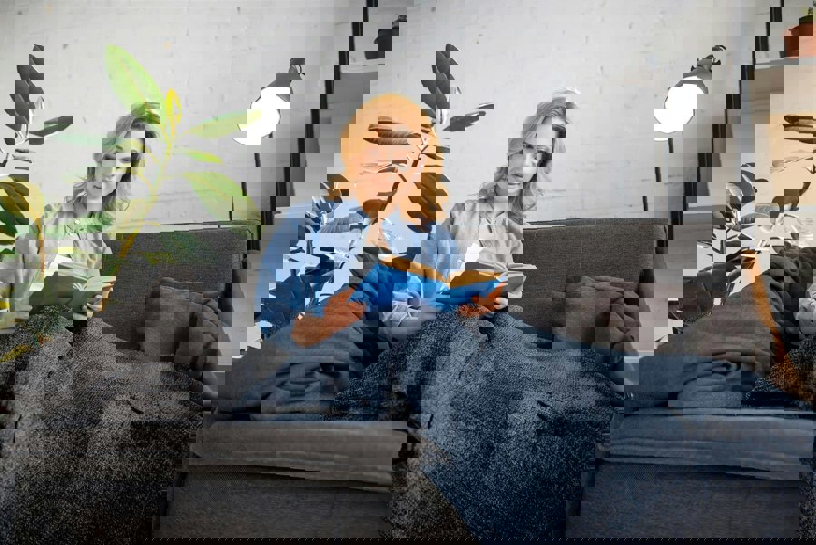 Emma Barclay Darcy Tassel Navy Blanket/Throw