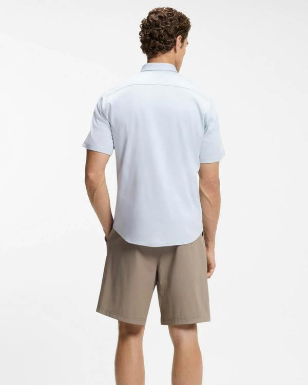 BOSS Green ST_Motion Mens Short Sleeve Shirt - Open Blue 460
