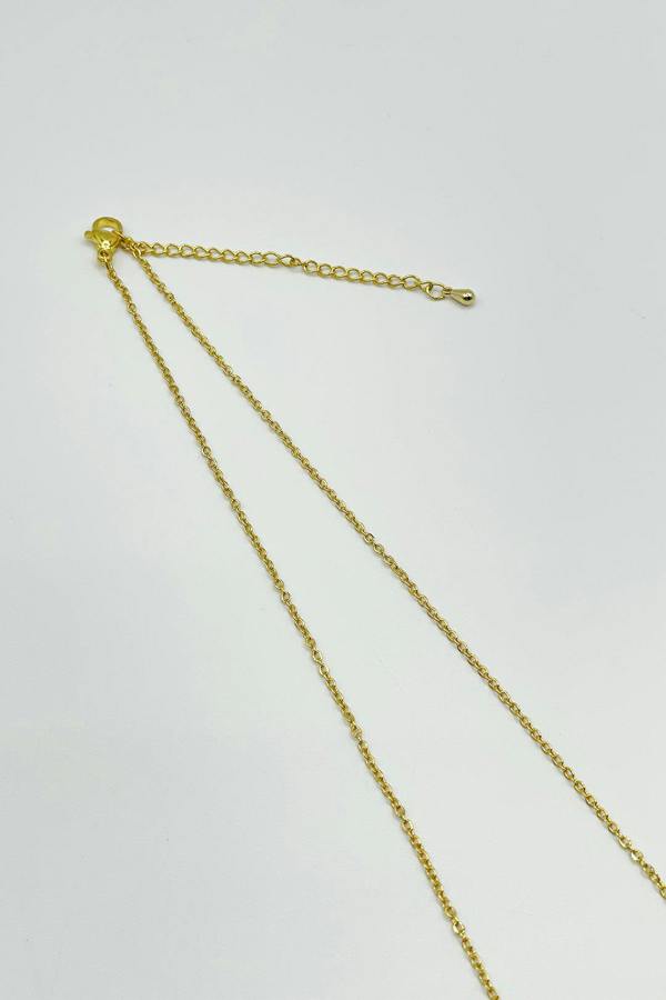 SVNX Diamante Halo Necklace & Earrings Set in Gold with Gift Box