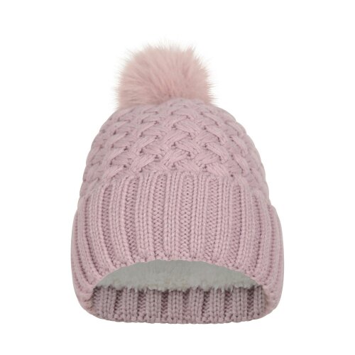 Mountain Warehouse Womens Lisbon Pom Pom Borg Lined Beanie - Lilac