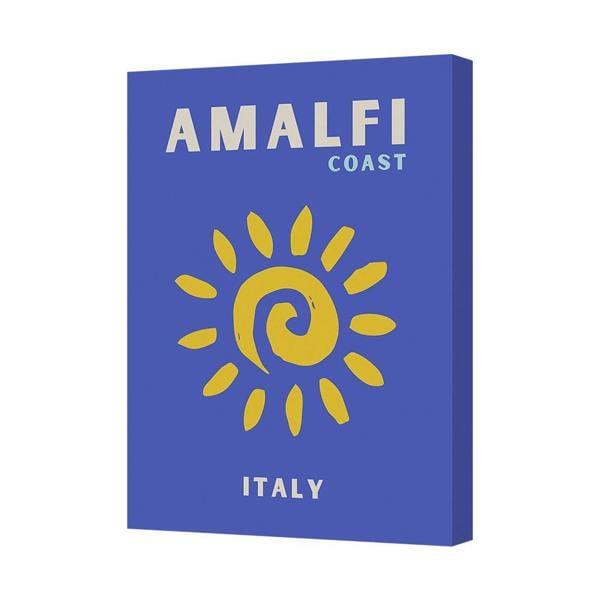 Benjamin Tate Design Vibrant Amalfi Coast Italy Canvas Wall Art Print Premium