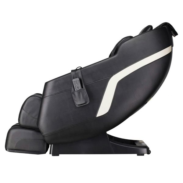 135.9cm D Real Relax Black Faux Leather Massage Chair with 6 Pre-Set Auto Modes Message Chairs Living and Home
