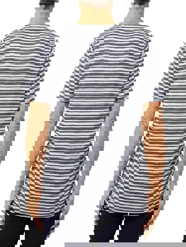 PennyPlain Printed Stripe Top - Navy