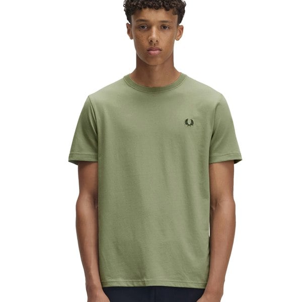 Fred Perry Crew Neck T-Shirt Olive Mint
