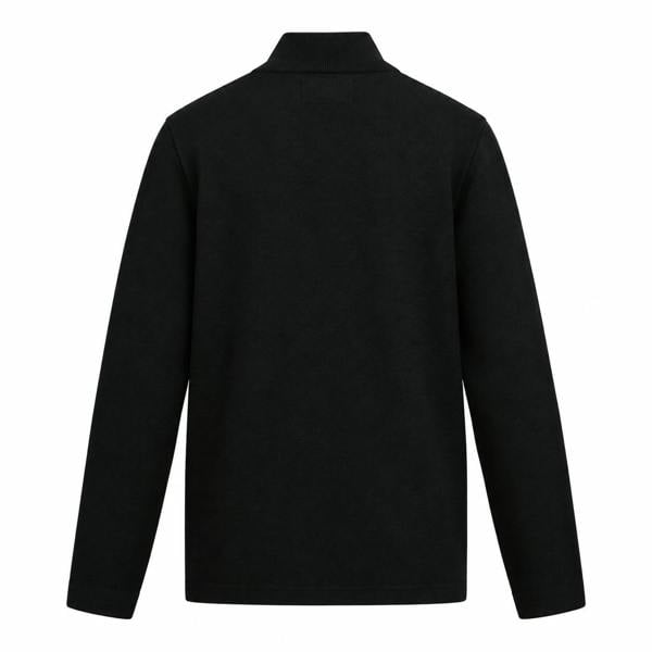 Barbour International Burley Half Zip Cardigan Jumper Black