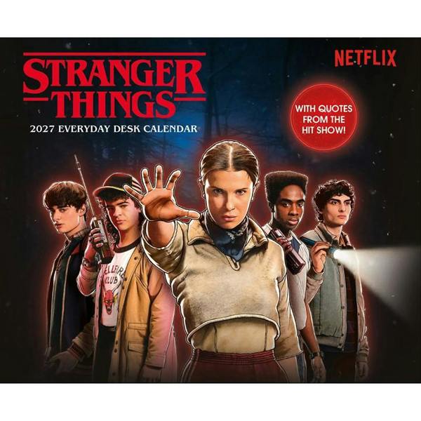 Stranger Things Desk Calendar 2027, Desk Calendars, Day To View, Entertainment, Gift