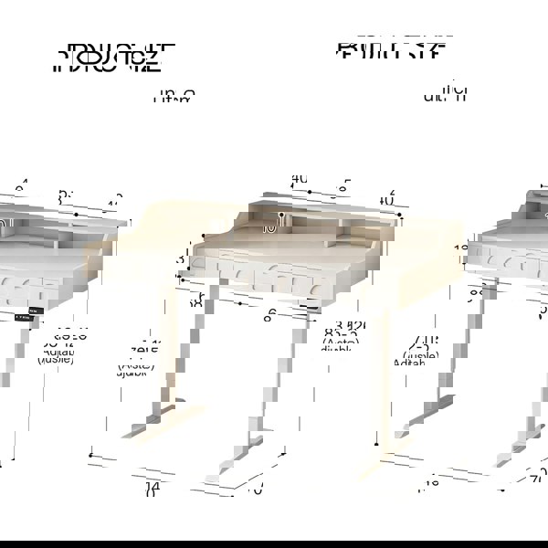 Rit Concept Freya Smart Standing Office Desk, Up And Down, Electric Height Adjustable