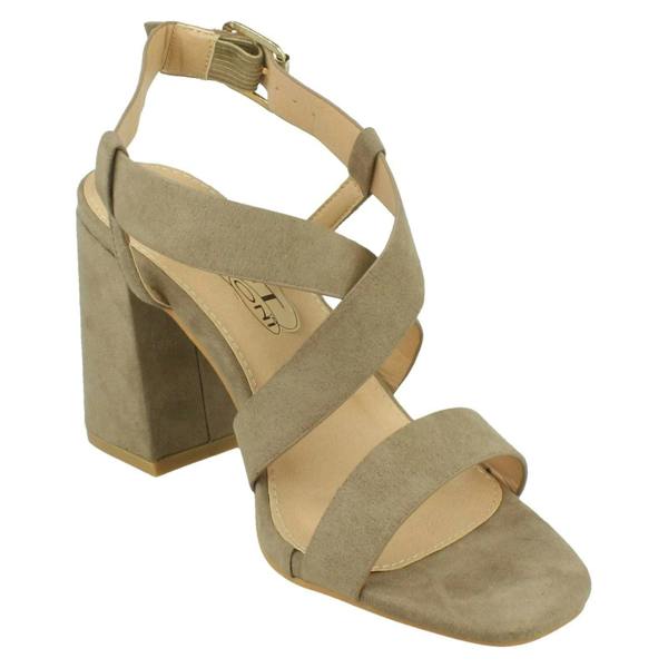 Spot On Ladies Spot On Strappy Heeled Sandals F12011