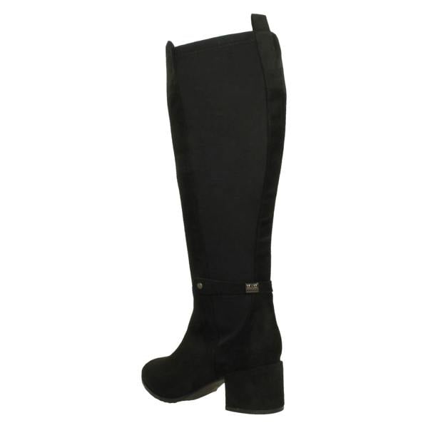 Spot On Ladies Spot On Block Heel Wide Fitting Knee High Boots  F51256
