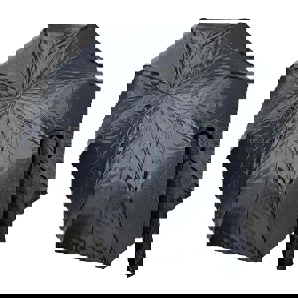 Solis Accessories Automatic Curved Handle Compact Umbrella – 33cm Folding One-Touch Open Travel Umbrella