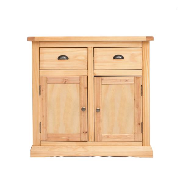 Cabinet Bits Lucca Waxed 2 Drawer 2 Door Sideboard Brass Cup Handle