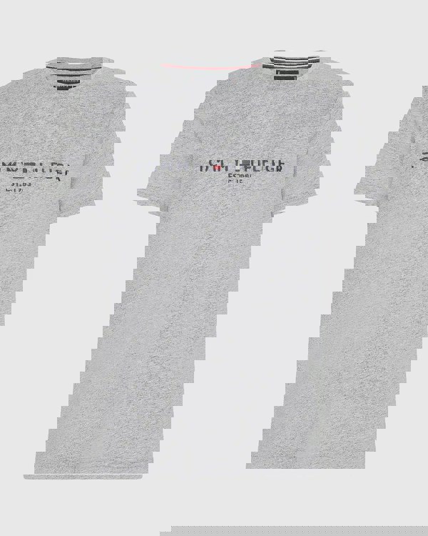 Tommy Hilfiger Mens Core Tommy Logo Tee - Cloud Heather