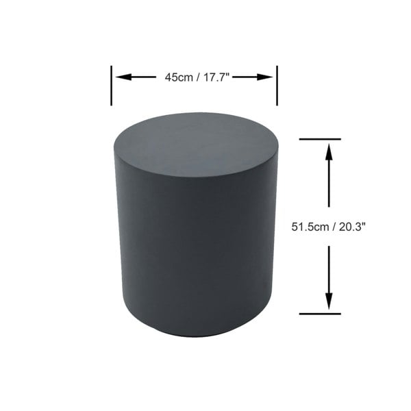 Elementi Rome GRC Side Table in Slate Black