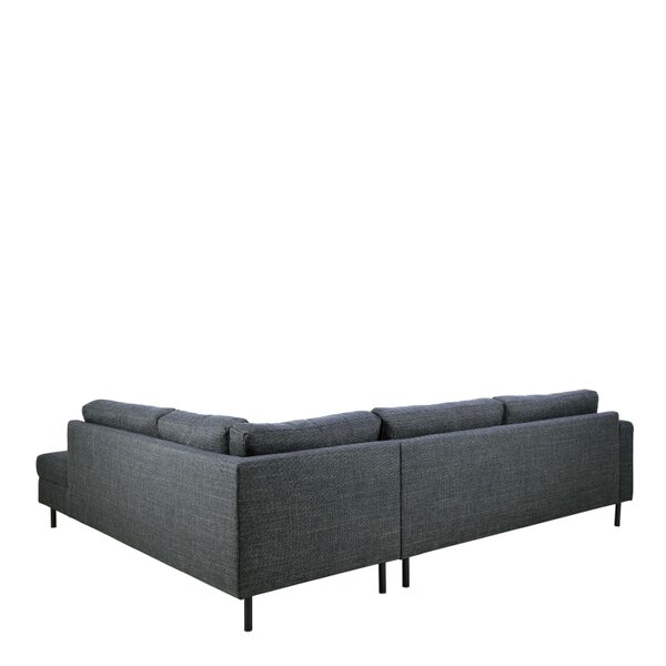 Wyld Haus San Sebastian Right Hand Corner Sofa Upholstered Dark Grey Fabric