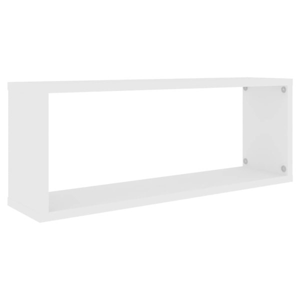 Berkfield Wall Cube Shelf 2 pcs White 60x15x23 cm Engineered Wood