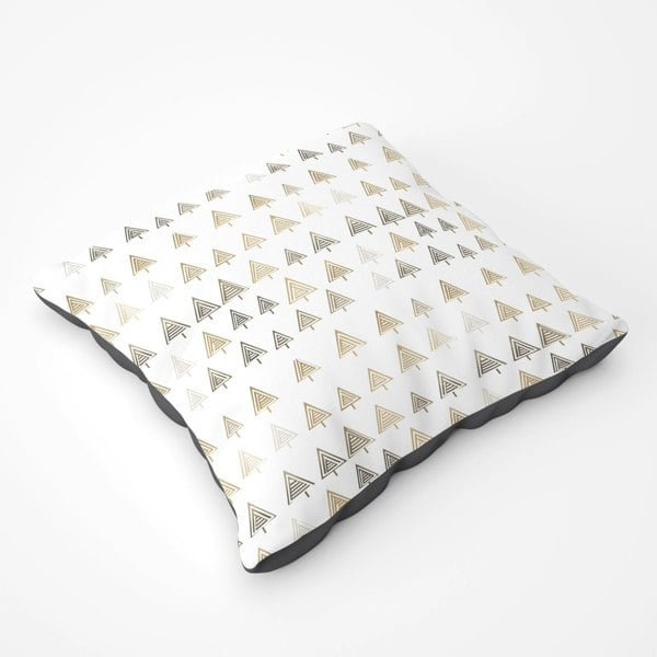 Warren Reed Geometric Christmas Tree Pattern Floor Cushion