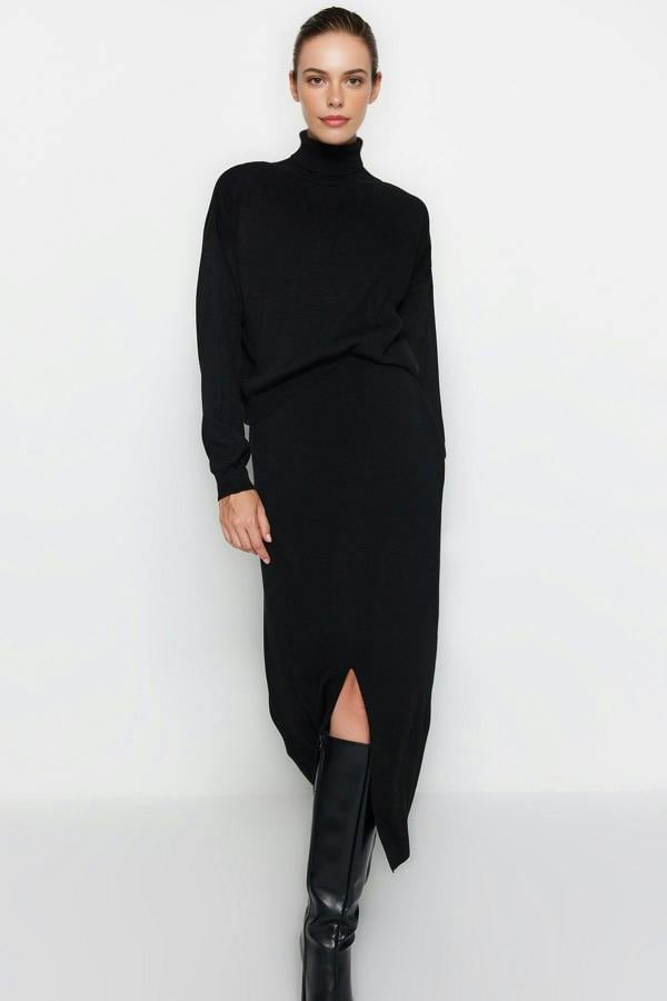 WOVCOR 2-Piece Knit Turtleneck Sweater & Skirt Set