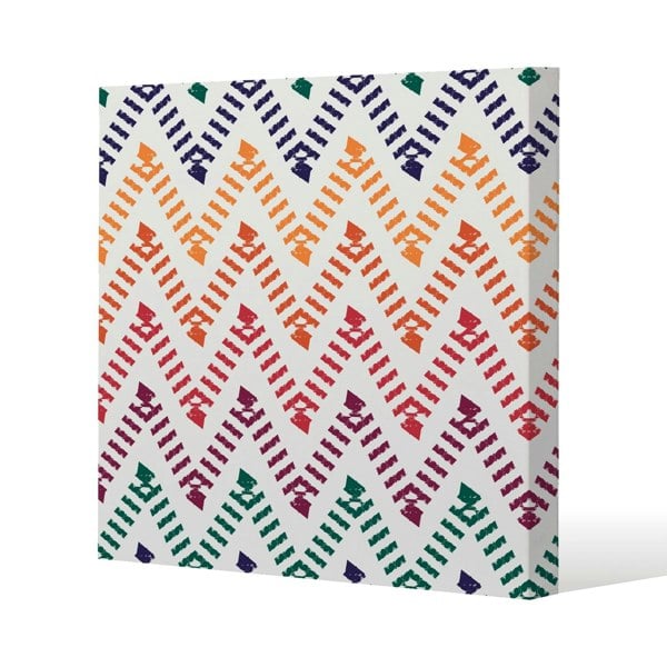 Benjamin Tate Design Freehand horizontal zigzag and chevron stripes (Canvas Print)