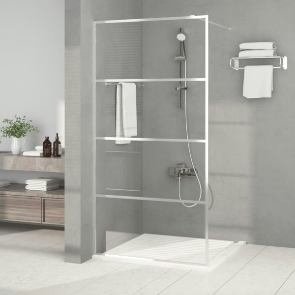 Berkfield Walk-in Shower Wall Silver 100x195 cm Clear ESG Glass