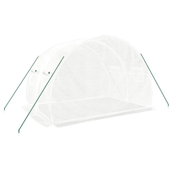 Berkfield Greenhouse with Steel Frame White 6 m�__ 3x2x2 m