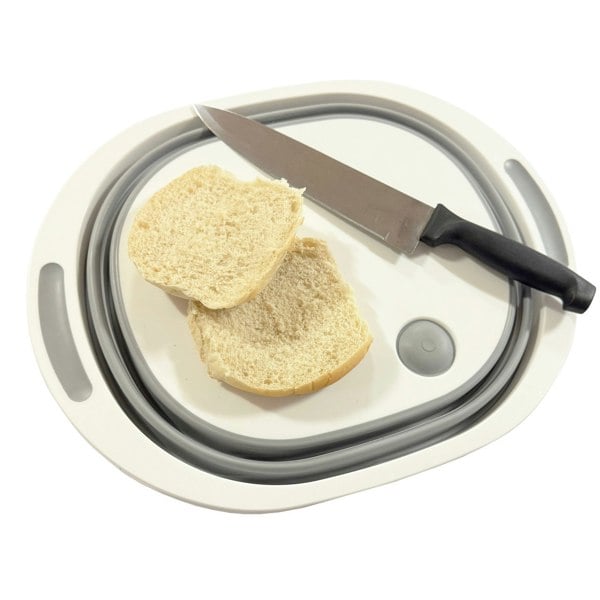 OLPRO Collapsible Silicone Folding Bowl with Cutting Board
