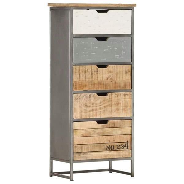 Berkfield Drawer Cabinet 45x30x105 cm Solid Mango Wood
