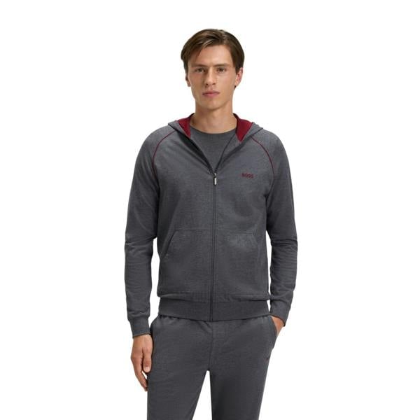 Boss Mens Mix&Match Full Zip Hoodie - Charcoal - 