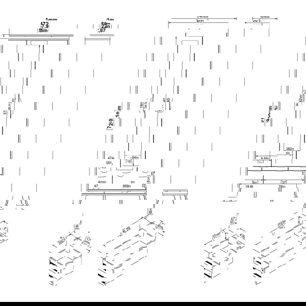Furniture To Go Ikast Wardrobe 3 Doors and 2 Drawers with Mirror in Jackson Hickory and White