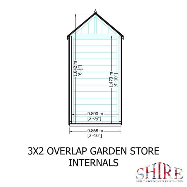 Shire Tool Garden Store Overlap 3x2 - Best Shed