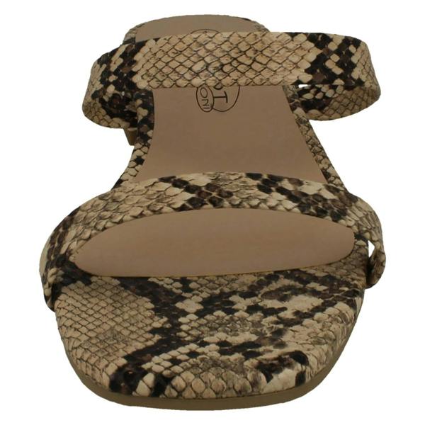 Spot On Ladies Spot On Snake Print Sandals F00254