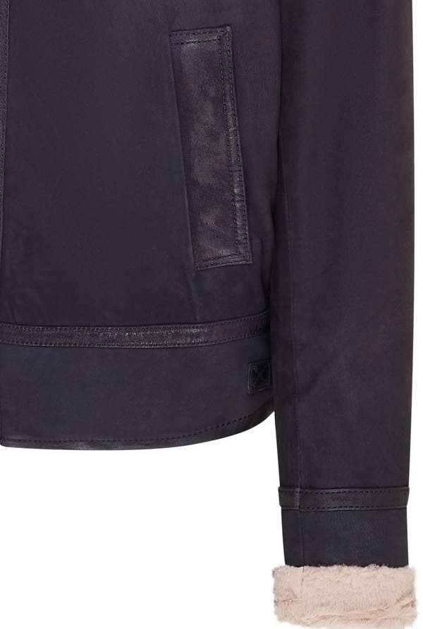 Infinity Leather Mens Real Sheep Suede Bomber Aviator Jacket - Sandnes