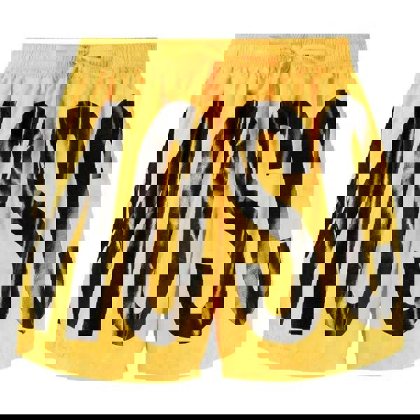 Moschino Mens Logo Swim Shorts - Yellow - 