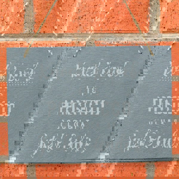 Personalised Memento Company Personalised Prosecco O'Clock Large Hanging Slate Sign