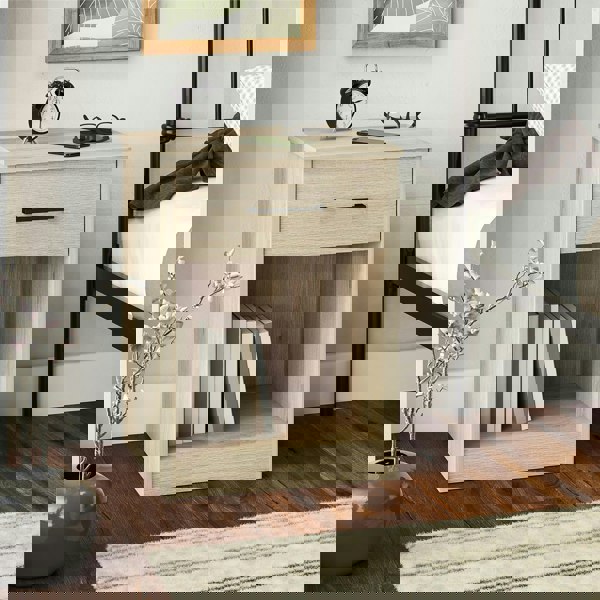 Dorel Home BrEZ Build Pearce 1 DRW Nightstand Light Oak