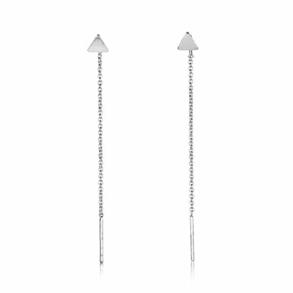 namana 925 Sterling Silver Dainty Long Chain Threader Earrings for Women