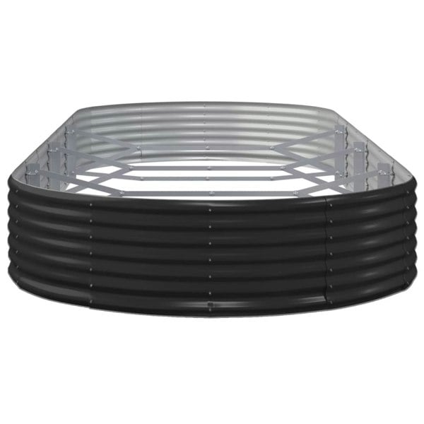 Berkfield Garden Raised Bed Powder-coated Steel 373x140x36 cm Anthracite