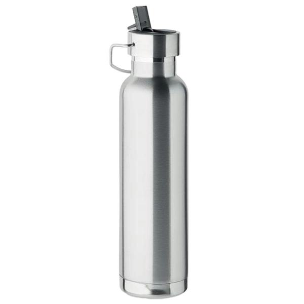 MidOcean Riflow Double-Walled 660ml Bottle - Matt Silver - 