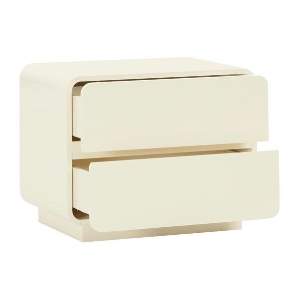 Furniture Edit Sagura Cream Nightstand Bedside Table