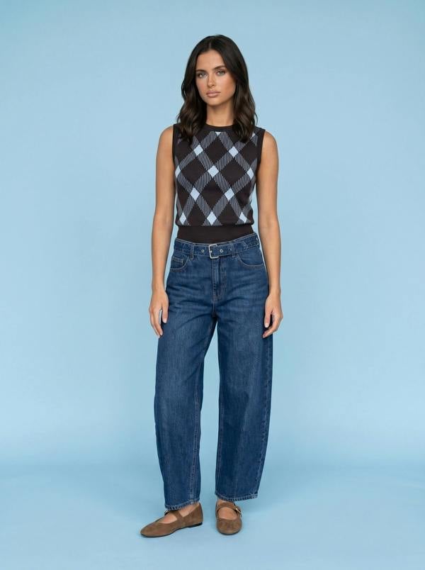 Urban Bliss Fine Gauge Argyle Vest