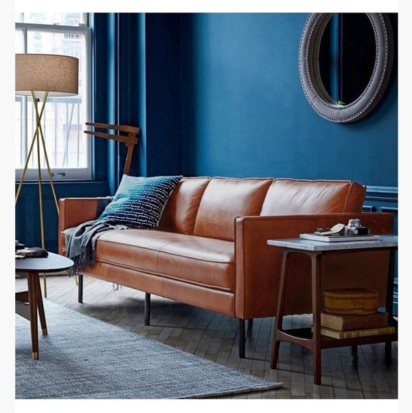 Barbican Three Seater Sofa, Real Leather For Clearance-Sofas-Weilai Concept-Weilai Concept