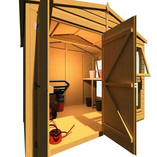 8x6 Sunhut Potting Shed with double doors - Best Shed
