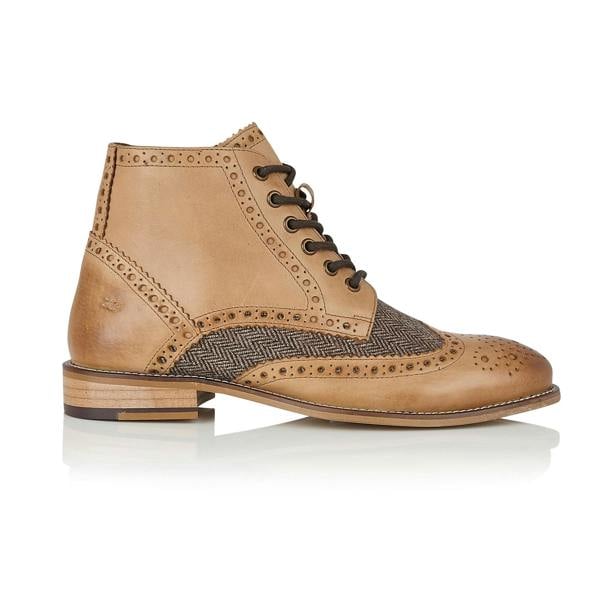 Gatsby Boot Tan / Tweed - London Brogues