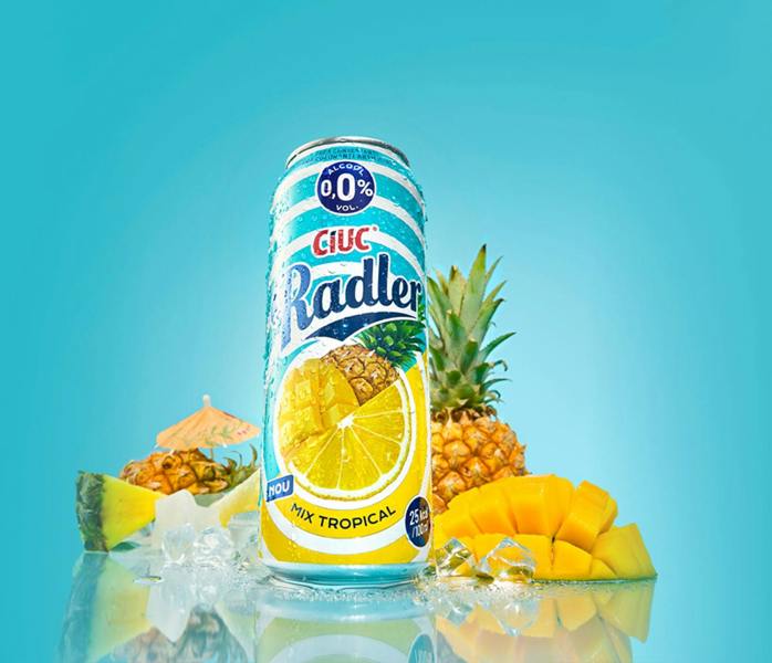 Ciuc Radler Tropical (Lemon, Mango & Pineapple) Lager Alcohol Free 4x500ml