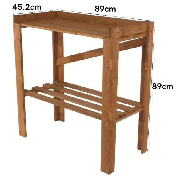 Core Products Outdoor Potting Table, Wax-Treated Solid Pine